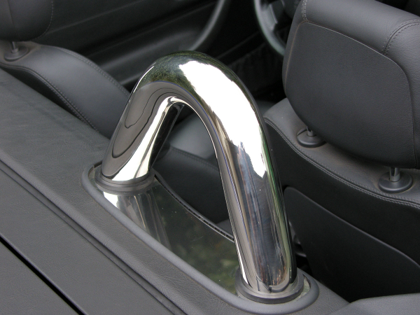 SLK R170 SET Chrom-Design-Überrollbügel mit passendem Windschott