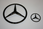 Mercedes-Stern-Set für Front und Heck in schwarz hochglanz oder matt